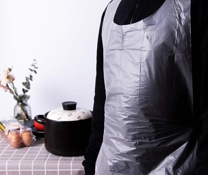 White Disposable Aprons（10pcs）not including arm sleeves